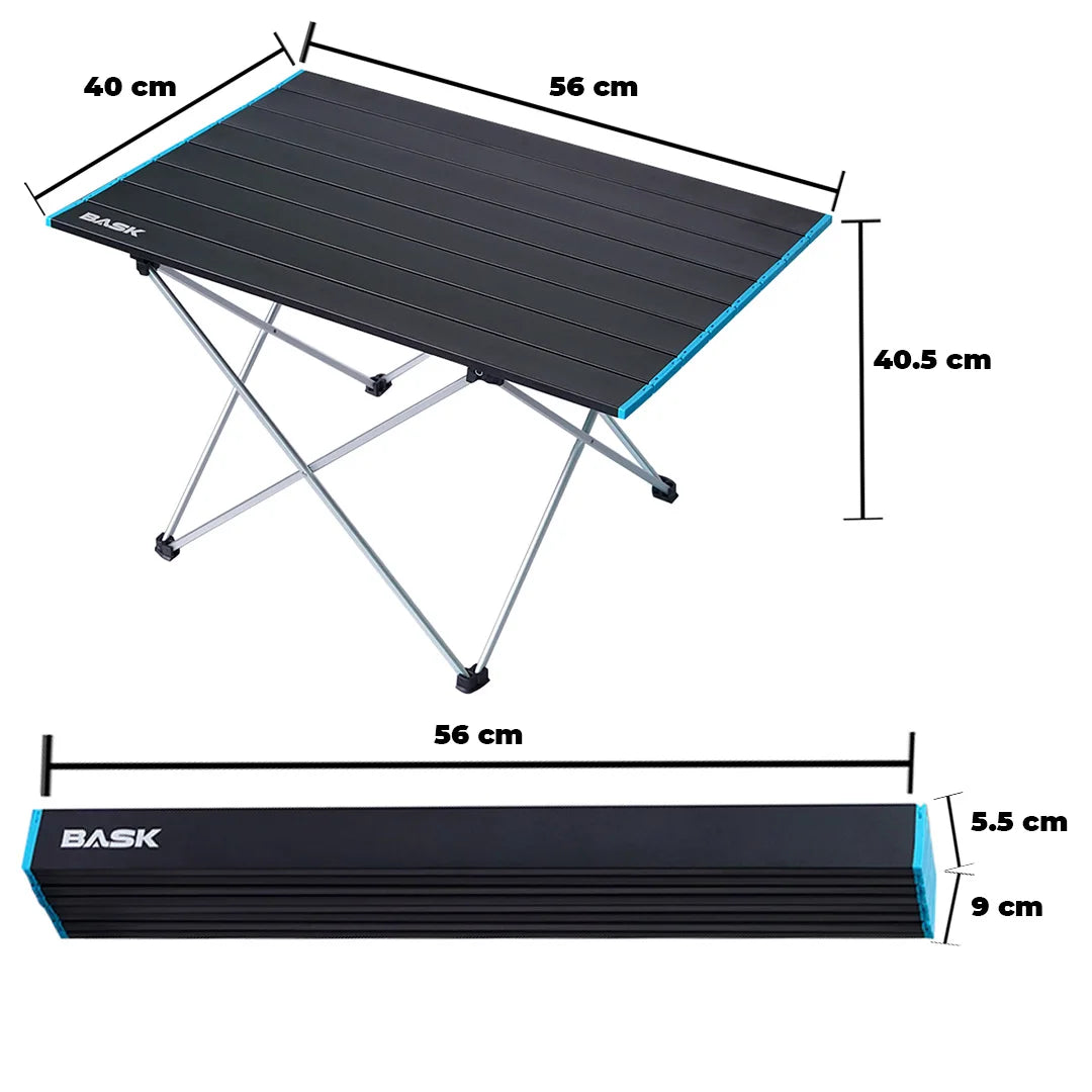 Mesa em Alumínio Dobrável e Portátil