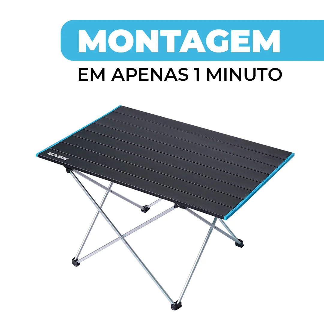 Mesa em Alumínio Dobrável e Portátil