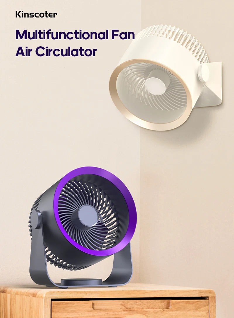 Mini Ventilador Elétrico KINSCOTER Sem Fio Portátil