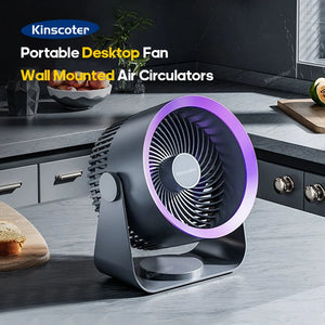 Mini Ventilador Elétrico KINSCOTER Sem Fio Portátil