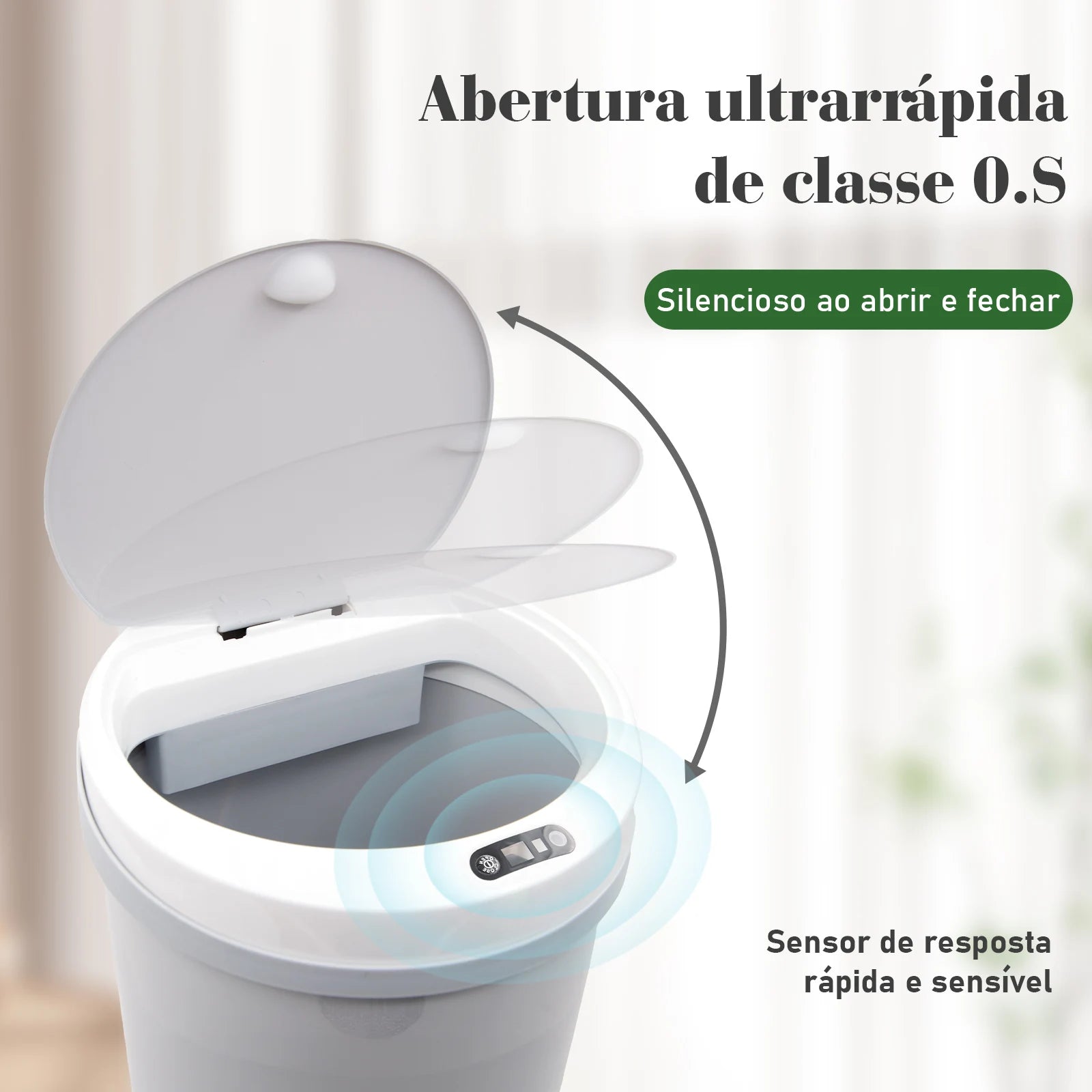 Lixeira Automática Inteligente Com Sensor Infravermelho 12 Litros