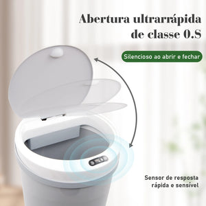 Lixeira Automática Inteligente Com Sensor Infravermelho 12 Litros