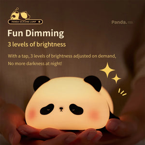 Novo Abajur Mini Panda Com 3 Níveis de Luminosidade