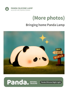 Novo Abajur Mini Panda Com 3 Níveis de Luminosidade