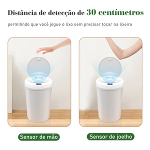 Lixeira Automática Inteligente Com Sensor Infravermelho 12 Litros