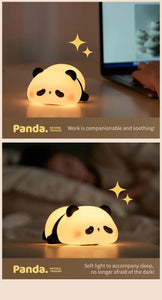 Novo Abajur Mini Panda Com 3 Níveis de Luminosidade