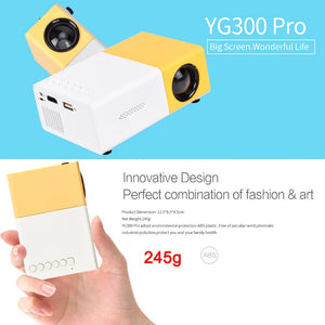 Mini Projetor Salange YG300 Pro LED 1080P Full HD