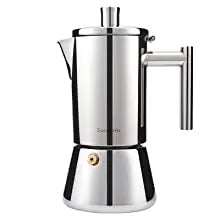 Cafeteira Italiana Easyworkz Diego Espresso Maker em Aço Inoxidável