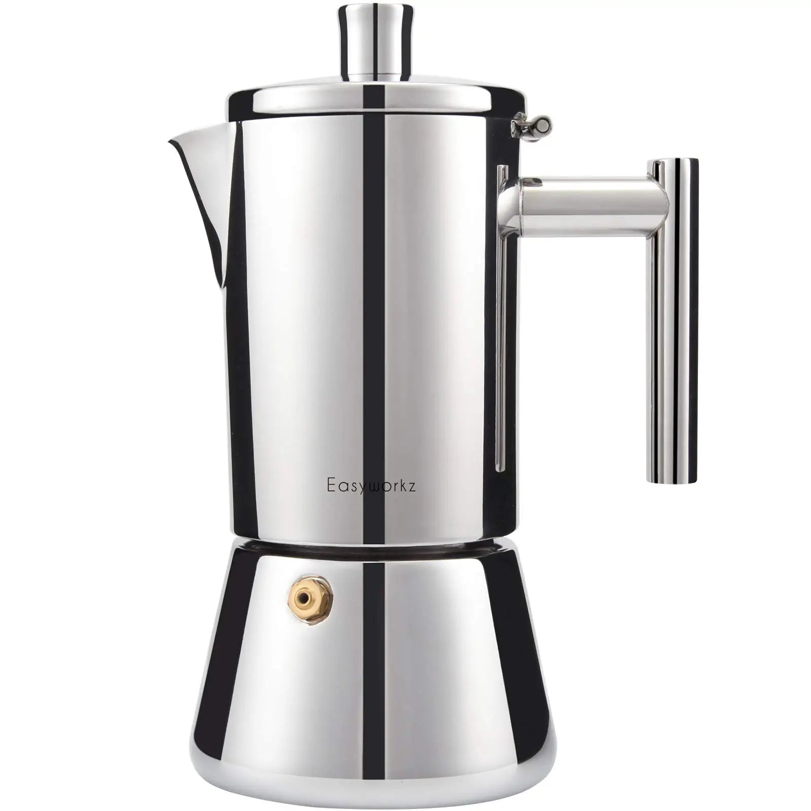 Cafeteira Italiana Easyworkz Diego Espresso Maker em Aço Inoxidável