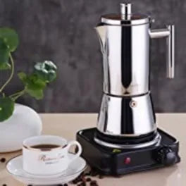 Cafeteira Italiana Easyworkz Diego Espresso Maker em Aço Inoxidável