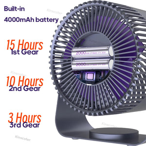 Mini Ventilador Elétrico KINSCOTER Sem Fio Portátil